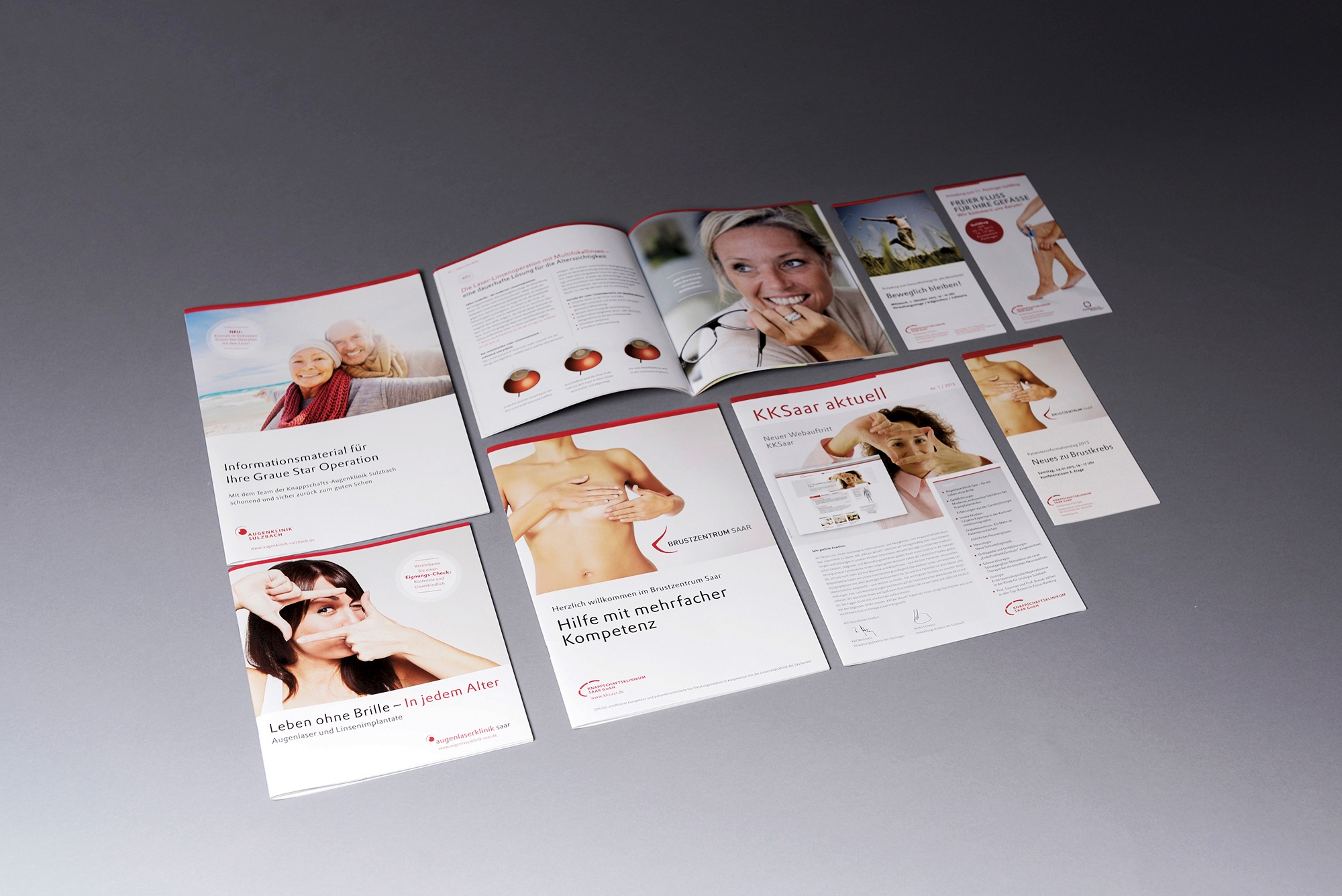 Ralf Leis Grafikdesign Saarbrücken Folder, Broschüren und Magazine Knappschaftsklinikum Saar GmbH